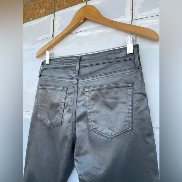 A.G. Adriano Goldshmied Farrah Black skinny Ankle Side Lace leather Jeans 28 R - Picture 11 of 17